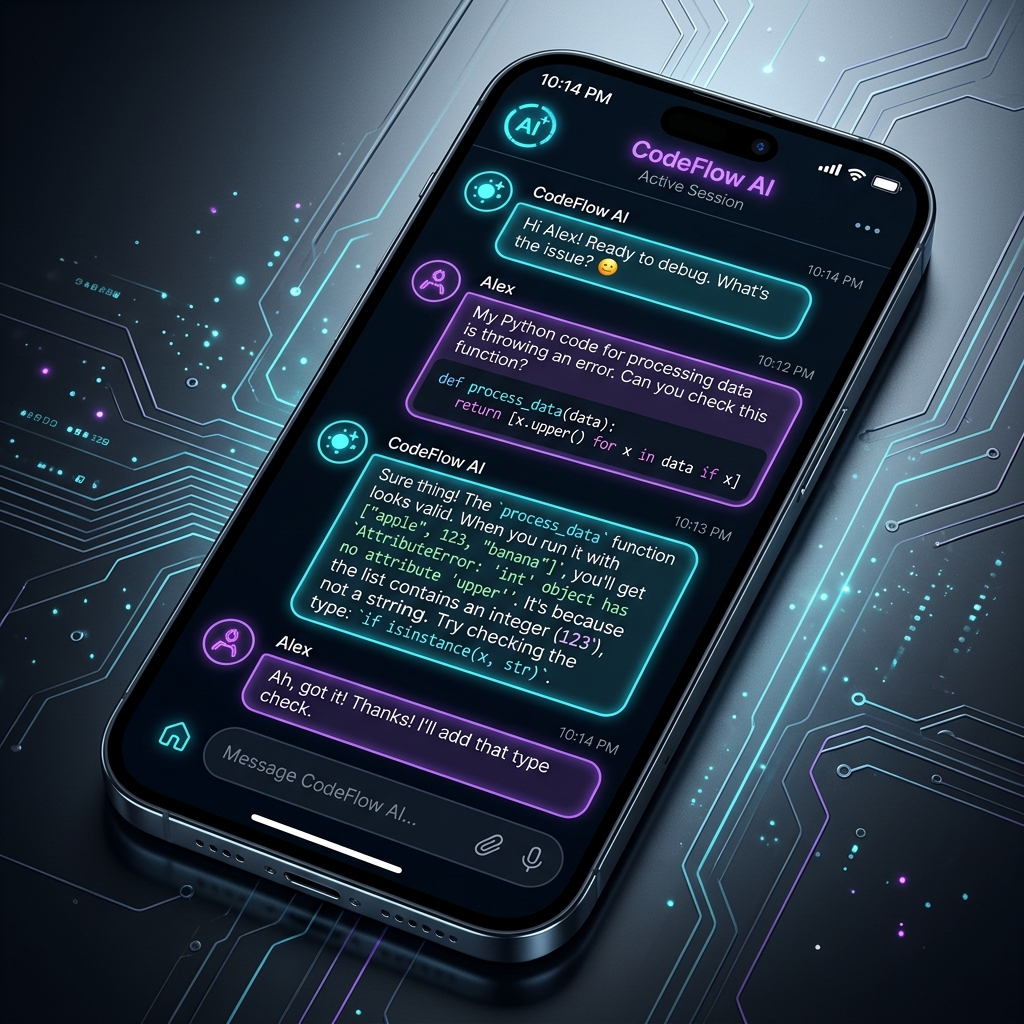 Ominos Chat UI screen